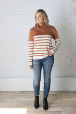 Britni Striped Sweater - Copper