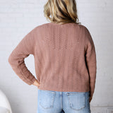 Brynlee Crochet Knit Cropped Cardigan - Mocha