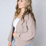 Brynlee Cropped Cardigan - Oatmeal