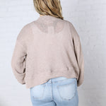 Brynlee Cropped Cardigan - Oatmeal