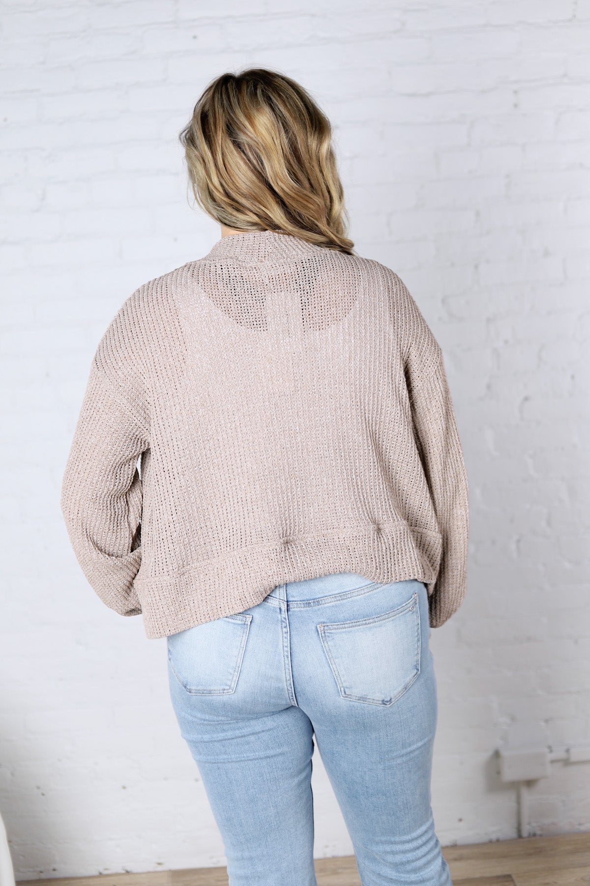 Brynlee Cropped Cardigan - Oatmeal
