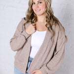 Brynlee Cropped Cardigan - Oatmeal