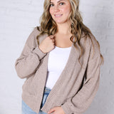 Brynlee Cropped Cardigan - Oatmeal