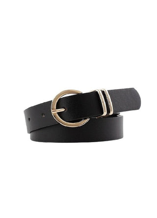 Brynn Gold Pin Buckle - Black