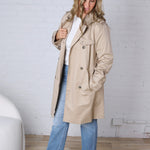 Brynna Classic Belted Trench Coat - Sand