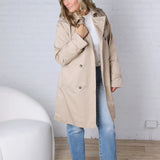 Brynna Classic Belted Trench Coat - Sand
