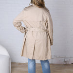 Brynna Classic Belted Trench Coat - Sand