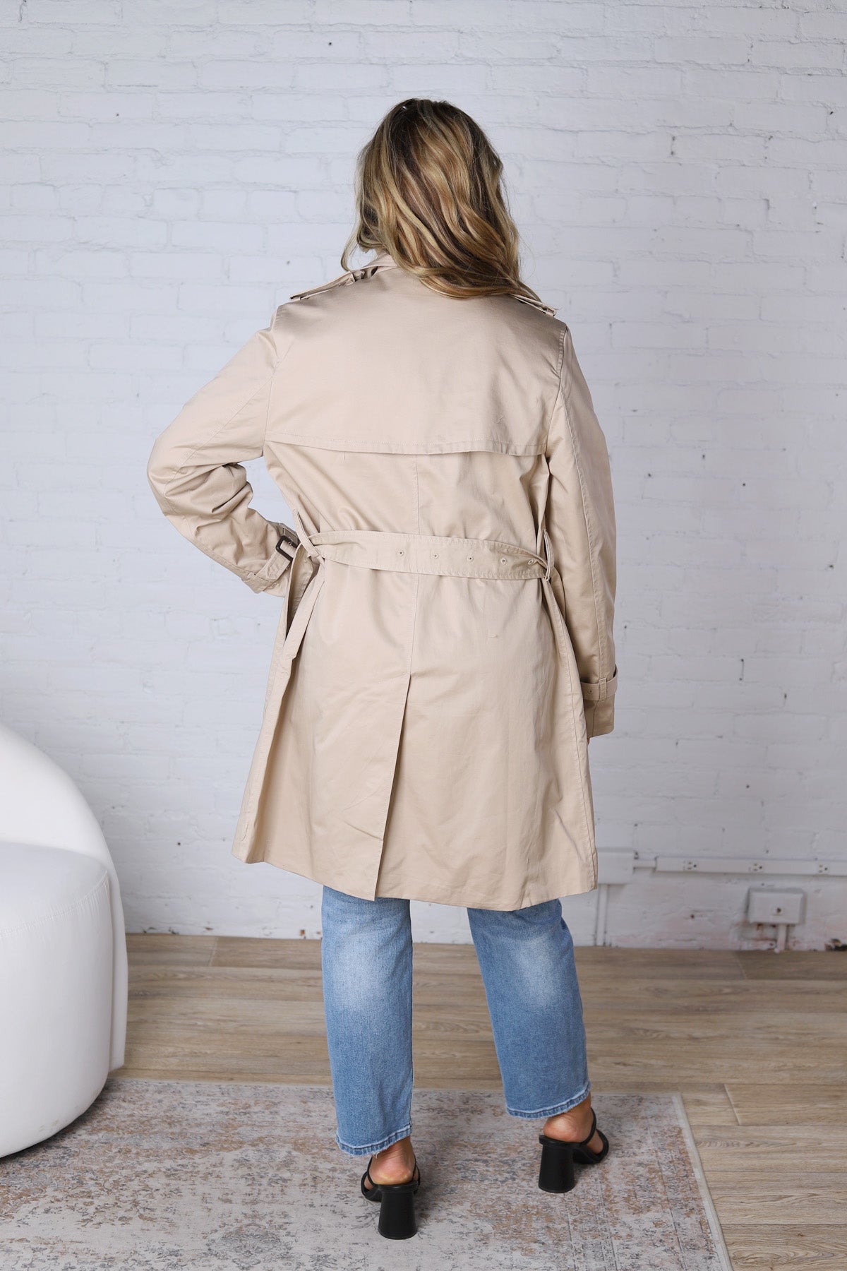 Brynna Classic Belted Trench Coat - Sand