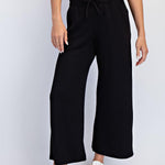 Cailyn Modal Cropped Wide Pants - Black