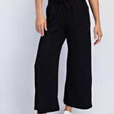 Cailyn Modal Cropped Wide Pants - Black