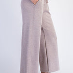 Cailyn Modal Cropped Wide Pants - Heather Taupe