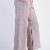 Cailyn Modal Cropped Wide Pants - Heather Taupe
