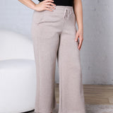 Cailyn Modal Cropped Wide Pants - Heather Taupe