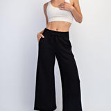 Cailyn Modal Luxe Cropped Wide Pants - Black