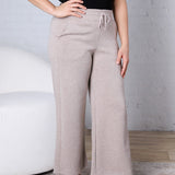 Cailyn Modal Luxe Cropped Wide Pants - Heather Taupe