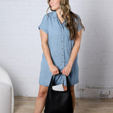 Calia Light Wash Denim Tencel Dress