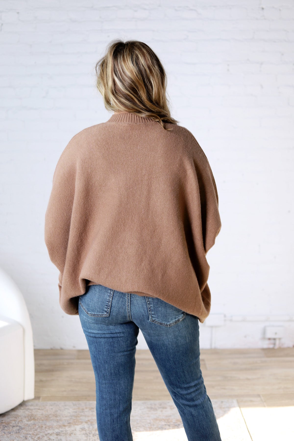 Callista Dolman Sleeve Open Cardigan - Mocha FINAL SALE
