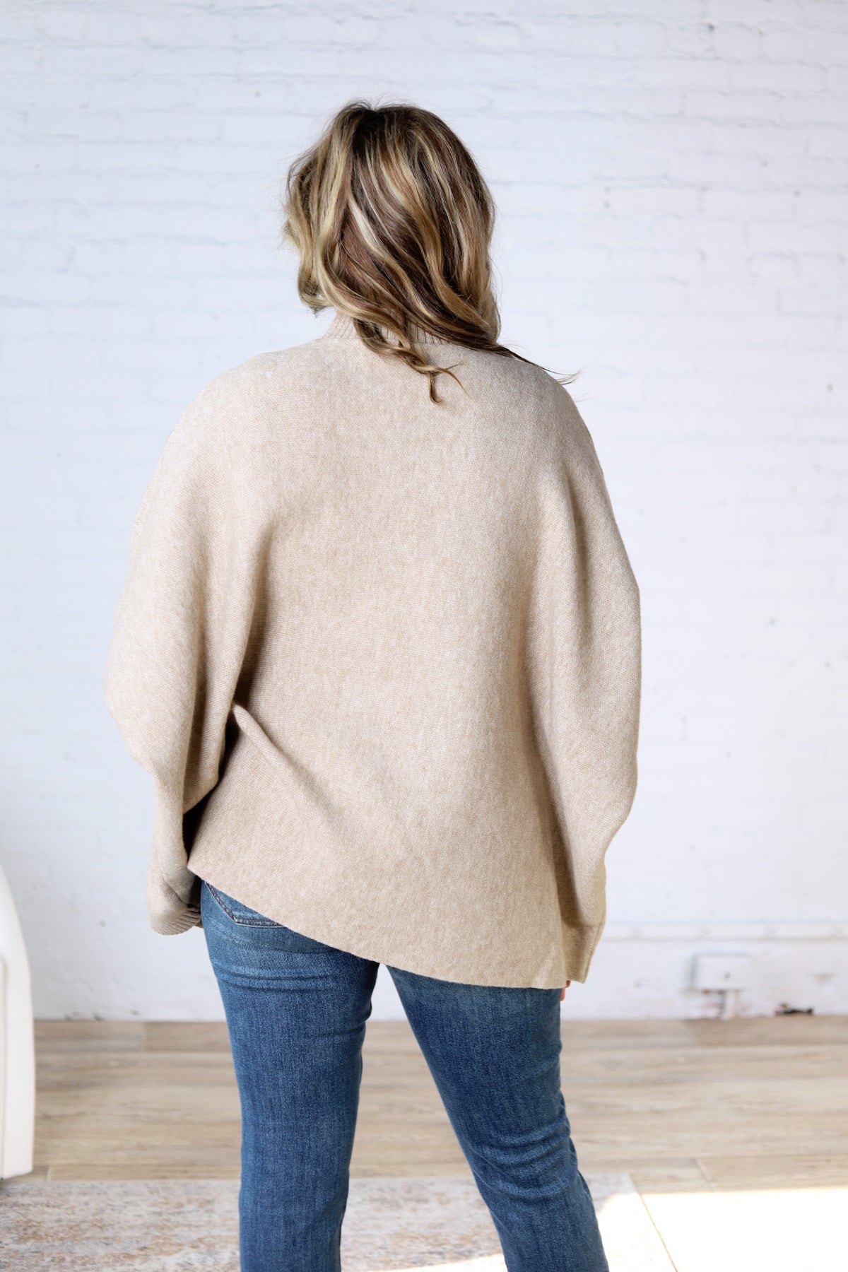 Callista Dolman Sleeve Open Cardigan - Taupe FINAL SALE