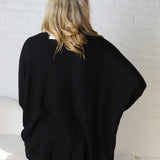 Cam Brushed Waffle Knit Cocoon Cardigan