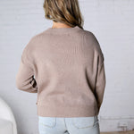 Cambrie Sweater with Raw Seam Details - Mocha