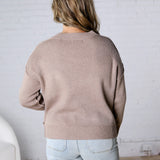 Cambrie Sweater with Raw Seam Details - Mocha