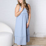 Camila Sleeveless Midi Dress - Dusty Blue