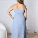 Camila Sleeveless Midi Dress - Dusty Blue