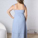 Camila Sleeveless Midi Dress - Dusty Blue
