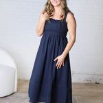 Camila Sleeveless Midi Dress - Navy