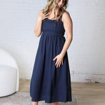 Camila Sleeveless Midi Dress - Navy