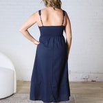 Camila Sleeveless Midi Dress - Navy