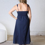 Camila Sleeveless Midi Dress - Navy
