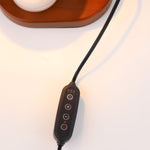 Candle Warmer Lamp - Crystal Glass & Wood Base - Black