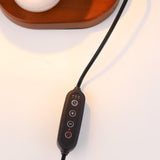 Candle Warmer Lamp - Crystal Glass & Wood Base - Black