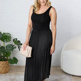 Carmen Soft Crinkle Woven Asymmetrical Skirt - Black
