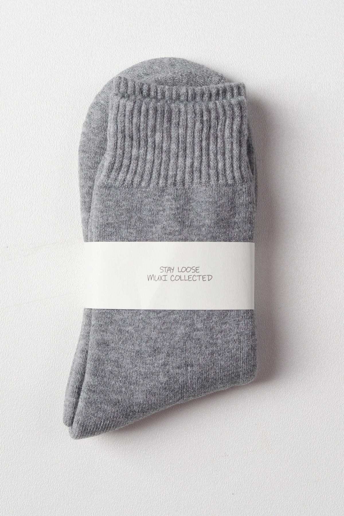 Cashmere Women's Crew Socks - Grey