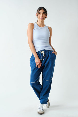 Casia Essential Micro-Ribbed Tank Top - Halogen Blue