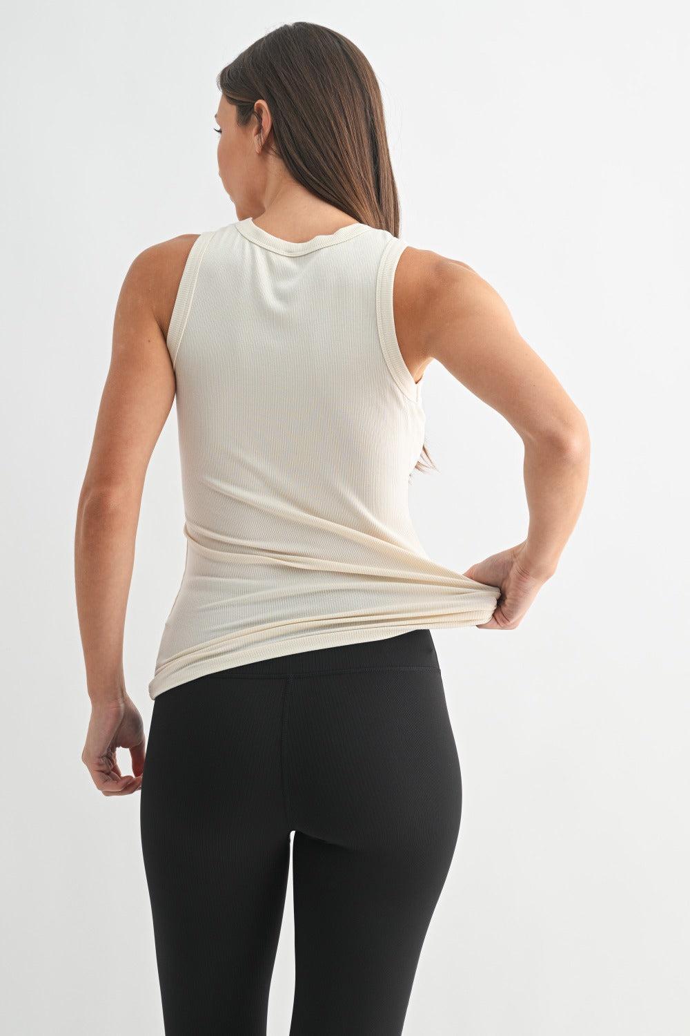 Casia Essential Micro-Ribbed Tank Top - Natural