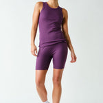 Casia Essential Micro-Ribbed Tank Top - Purple Iris