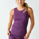 Casia Essential Micro-Ribbed Tank Top - Purple Iris