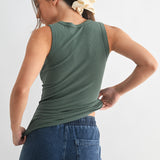 Casia Essential Micro-Ribbed Tank Top - Silky Pine