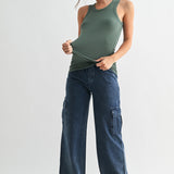 Casia Essential Micro-Ribbed Tank Top - Silky Pine