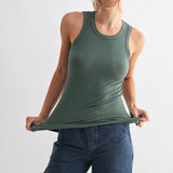 Casia Essential Micro-Ribbed Tank Top - Silky Pine