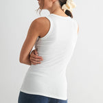 Casia Essential Micro-Ribbed Tank Top - White