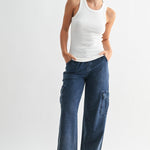 Casia Essential Micro-Ribbed Tank Top - White