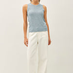 Casidy Sleeveless Knit Top - Seafoam