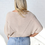 Cassia Pointelle Knit Sweater - Oatmeal **RESTOCK COMING**