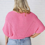 Cassia Pointelle Knit Sweater - Pink