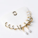 Caylen Mixed Metallic Hoop Earrings Set - Gold