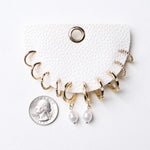 Caylen Mixed Metallic Hoop Earrings Set - Gold